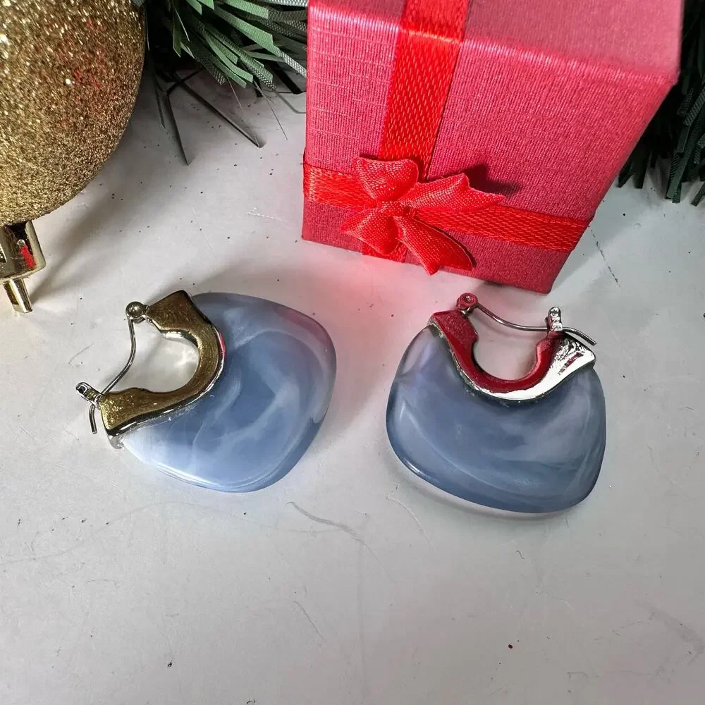 Blue stone earrings